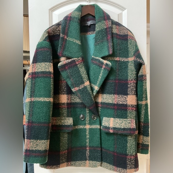 On Parle De Vous Jackets & Blazers - On Parle De Vous Wool Plaid Coat